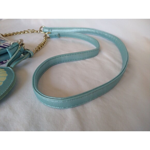 Luv BETSEY JOHNSON Mermaid Crossbody Bag w/charm small mini purse lavender blue - Picture 6 of 16